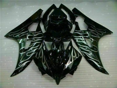 Carenado Moto Yamaha R6 2006-2007 - Plata Llama Negro