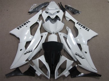 Carenado Moto Yamaha R6 2008-2016 - Blanco Negro Calcomanía