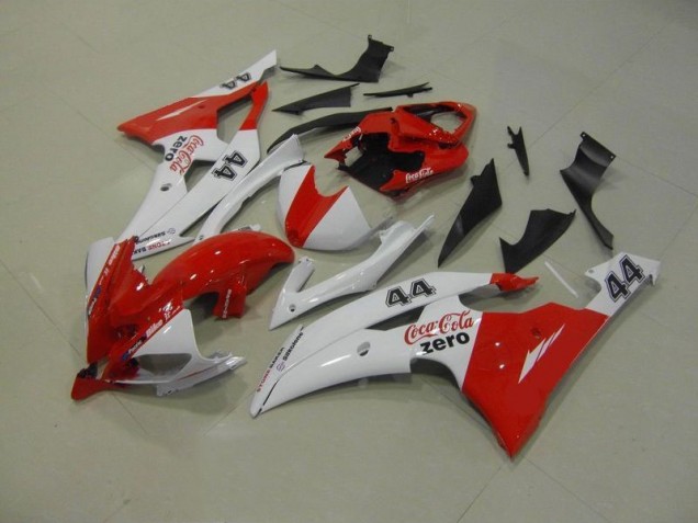 Carenado Moto Yamaha R6 2008-2016 - Blanco Rojo Coca Cola Zero 44 Carenado Moto Yamaha R6 2008-2016 - Blanco Rojo Coca Cola Zero 44