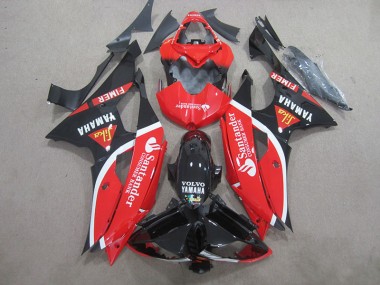 Carenado Moto Yamaha R6 2008-2016 - Negro Rojo Blanco Santander