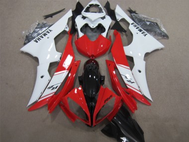 Carenado Moto Yamaha R6 2008-2016 - Rojo Blanco Negro Calcomanía