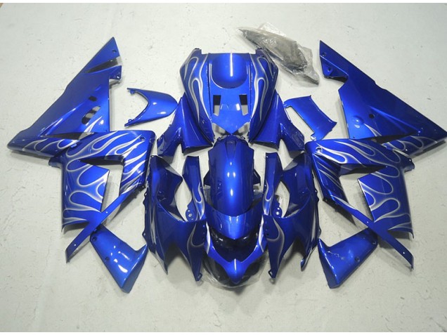 Carenados Moto Kawasaki ZX10R 2003-2005 - Azul Blanco Llama Carenados Moto Kawasaki ZX10R 2003-2005 - Azul Blanco Llama