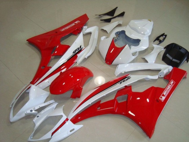 Carenados Moto Yamaha R6 2006-2007 - Rojo Blanco Carenados Moto Yamaha R6 2006-2007 - Rojo Blanco