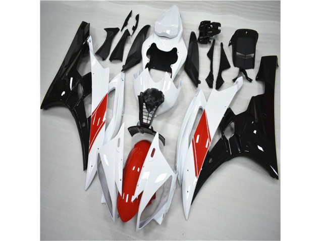 Carenados Moto Yamaha R6 2006-2007 - Rojo Blanco Negro Carenados Moto Yamaha R6 2006-2007 - Rojo Blanco Negro