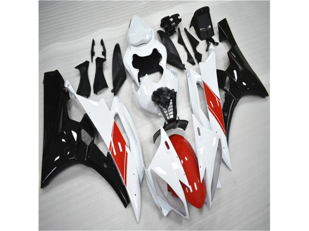 Carenados Moto Yamaha R6 2006-2007 - Rojo Blanco Negro Carenados Moto Yamaha R6 2006-2007 - Rojo Blanco Negro