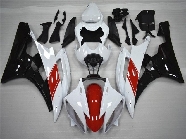 Carenados Moto Yamaha R6 2006-2007 - Rojo Blanco Negro Carenados Moto Yamaha R6 2006-2007 - Rojo Blanco Negro