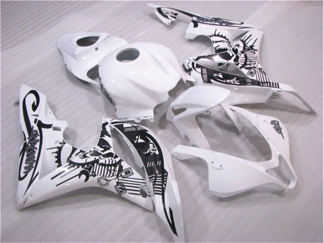 Carrocería Motocicletas Honda CBR 600 RR 2007-2008 - Negro Blanco Carrocería Motocicletas Honda CBR 600 RR 2007-2008 - Negro Blanco
