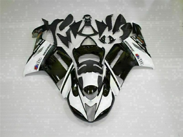 Carrocería Motocicletas Kawasaki ZX6R 2007-2008 - Negro Blanco Carrocería Motocicletas Kawasaki ZX6R 2007-2008 - Negro Blanco