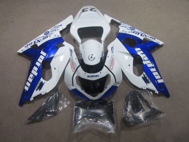 Carrocería Motocicletas Suzuki GSXR 600 K1 K2 K3 2001-2003 - Blanco Azul Motul