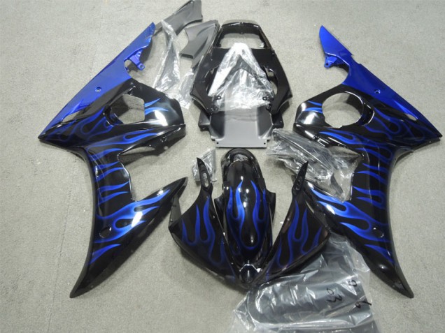 Carrocería Motocicletas Yamaha R6 2003-2005 - Llama azul negra Carrocería Motocicletas Yamaha R6 2003-2005 - Llama azul negra