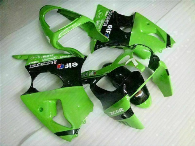 Inyección Kit Carenado Moto Kawasaki ZX6R 2000-2002 - Verde Negro Inyección Kit Carenado Moto Kawasaki ZX6R 2000-2002 - Verde Negro
