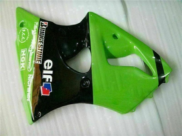 Inyección Kit Carenado Moto Kawasaki ZX6R 2000-2002 - Verde Negro Inyección Kit Carenado Moto Kawasaki ZX6R 2000-2002 - Verde Negro