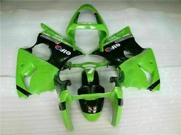 Inyección Kit Carenado Moto Kawasaki ZX6R 2000-2002 - Verde Negro Inyección Kit Carenado Moto Kawasaki ZX6R 2000-2002 - Verde Negro