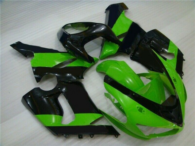 Inyección Kit Carenado Moto Kawasaki ZX6R 2005-2006 - Verde Negro Inyección Kit Carenado Moto Kawasaki ZX6R 2005-2006 - Verde Negro