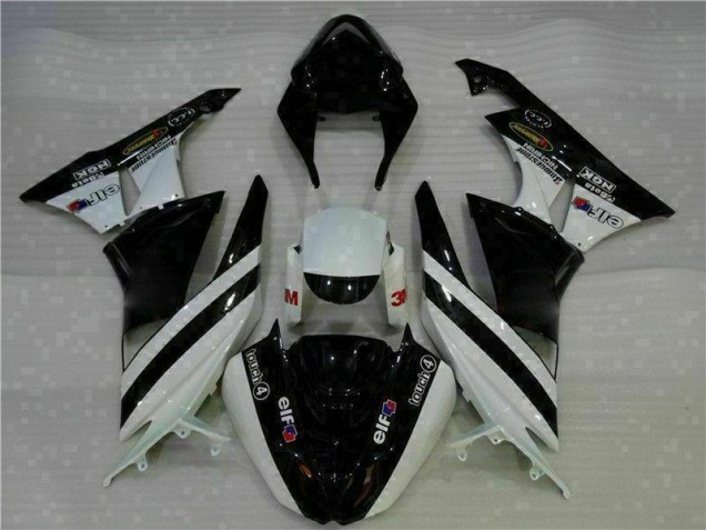Inyección Kit Carenado Moto Kawasaki ZX6R 2009-2012 - Negro Blanco 3M Touch4