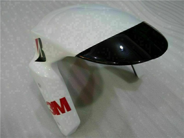 Inyección Kit Carenado Moto Kawasaki ZX6R 2009-2012 - Negro Blanco 3M Touch4