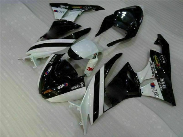 Inyección Kit Carenado Moto Kawasaki ZX6R 2009-2012 - Negro Blanco 3M Touch4