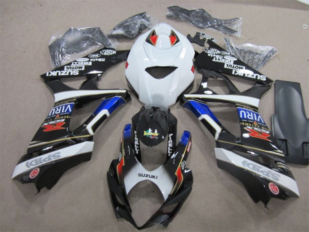 Inyección Kit Carenado Moto Suzuki GSXR 1000 K7 2007-2008 - Negro Blanco Azul Inyección Kit Carenado Moto Suzuki GSXR 1000 K7 2007-2008 - Negro Blanco Azul