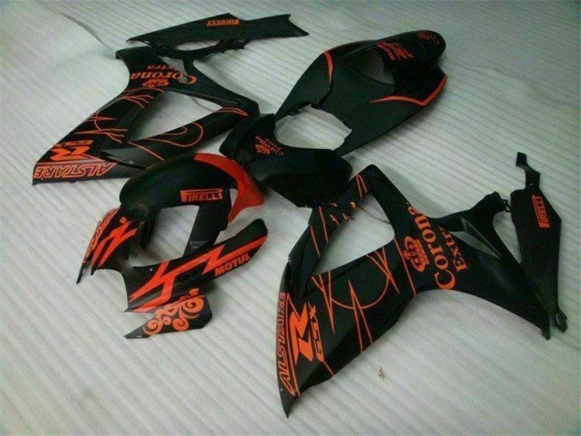 Inyección Kit Carenado Moto Suzuki GSXR 600 / 750 K6 2006-2007 - Negro Inyección Kit Carenado Moto Suzuki GSXR 600 / 750 K6 2006-2007 - Negro