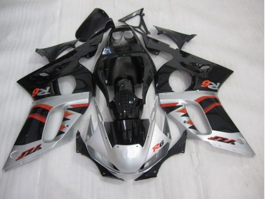Inyección Kit Carenado Moto Yamaha R6 1998-2002 - Negro Plata