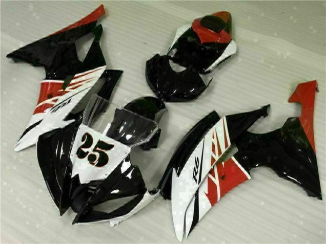 Inyección Kit Carenado Moto Yamaha R6 2008-2016 - Blanco Negro Inyección Kit Carenado Moto Yamaha R6 2008-2016 - Blanco Negro
