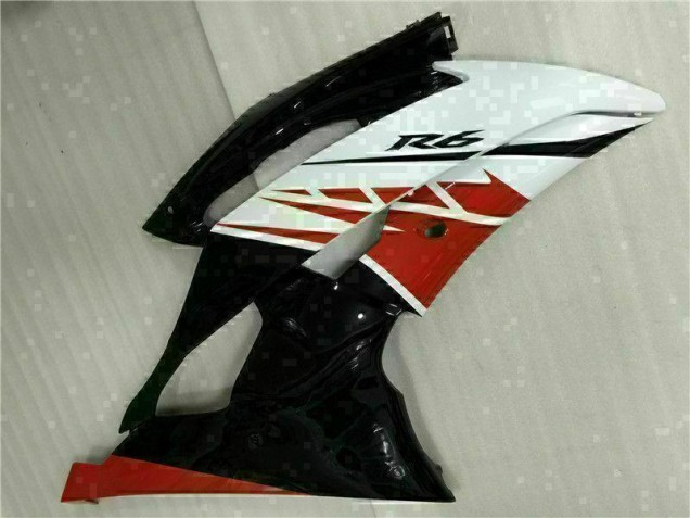 Inyección Kit Carenado Moto Yamaha R6 2008-2016 - Blanco Negro Inyección Kit Carenado Moto Yamaha R6 2008-2016 - Blanco Negro