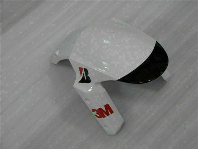 Inyección Kits Carenado Moto Kawasaki ZX6R 2009-2012 - Negro Blanco 3M Touch4 Inyección Kits Carenado Moto Kawasaki ZX6R 2009-2012 - Negro Blanco 3M Touch4