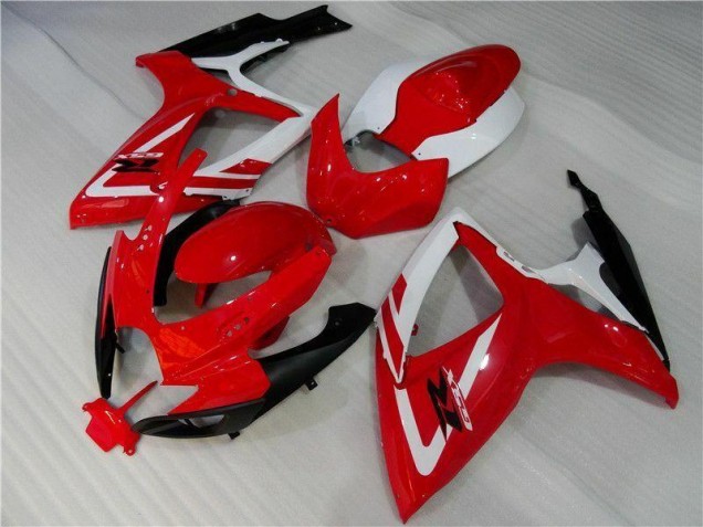 Inyección Kits Carenado Moto Suzuki GSXR 600 / 750 K6 2006-2007 - Rojo Blanco Inyección Kits Carenado Moto Suzuki GSXR 600 / 750 K6 2006-2007 - Rojo Blanco