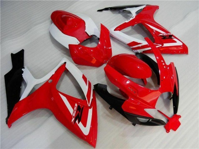 Inyección Kits Carenado Moto Suzuki GSXR 600 / 750 K6 2006-2007 - Rojo Blanco Inyección Kits Carenado Moto Suzuki GSXR 600 / 750 K6 2006-2007 - Rojo Blanco