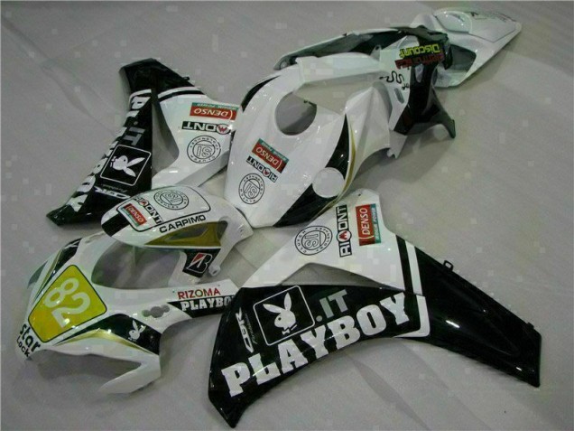 Kit ABS Carenado Motocicleta Honda CBR 1000 RR 2008-2011 - Blanco Negro Playboy Kit ABS Carenado Motocicleta Honda CBR 1000 RR 2008-2011 - Blanco Negro Playboy