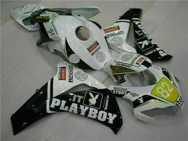 Kit ABS Carenado Motocicleta Honda CBR 1000 RR 2008-2011 - Blanco Negro Playboy Kit ABS Carenado Motocicleta Honda CBR 1000 RR 2008-2011 - Blanco Negro Playboy