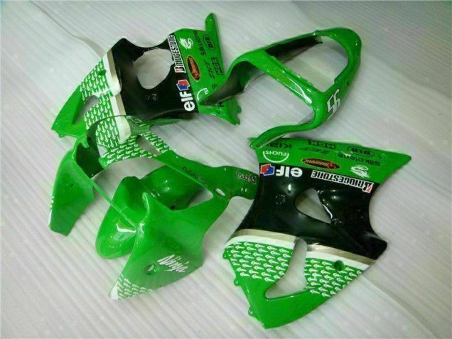 Kit ABS Carenado Motocicleta Kawasaki ZX6R 2000-2002 - Verde Negro Kit ABS Carenado Motocicleta Kawasaki ZX6R 2000-2002 - Verde Negro