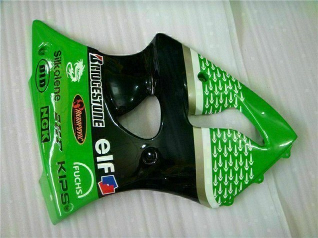 Kit ABS Carenado Motocicleta Kawasaki ZX6R 2000-2002 - Verde Negro Kit ABS Carenado Motocicleta Kawasaki ZX6R 2000-2002 - Verde Negro