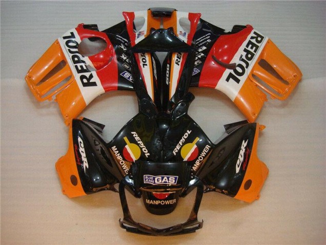 Kit Carenado ABS Completo Honda CBR 600 F3 1995-1998 - Negro Naranja Repsol Kit Carenado ABS Completo Honda CBR 600 F3 1995-1998 - Negro Naranja Repsol