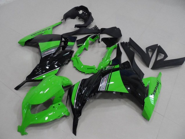 Kit Carenado ABS Completo Kawasaki ZX 300R 2013-2016 - Negro Verde Kit Carenado ABS Completo Kawasaki ZX 300R 2013-2016 - Negro Verde