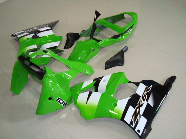 Kit Carenado ABS Completo Kawasaki ZX6R 2000-2002 - Verde Negro Kit Carenado ABS Completo Kawasaki ZX6R 2000-2002 - Verde Negro