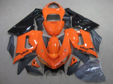 Kit Carenado ABS Completo Kawasaki ZX6R 2005-2006 - Naranja Negro Ninja
