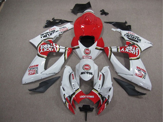 Kit Carenado ABS Completo Suzuki GSXR 1000 K5 2005-2006 - Blanco Lucky Strike Rojo Motul Kit Carenado ABS Completo Suzuki GSXR 1000 K5 2005-2006 - Blanco Lucky Strike Rojo Motul