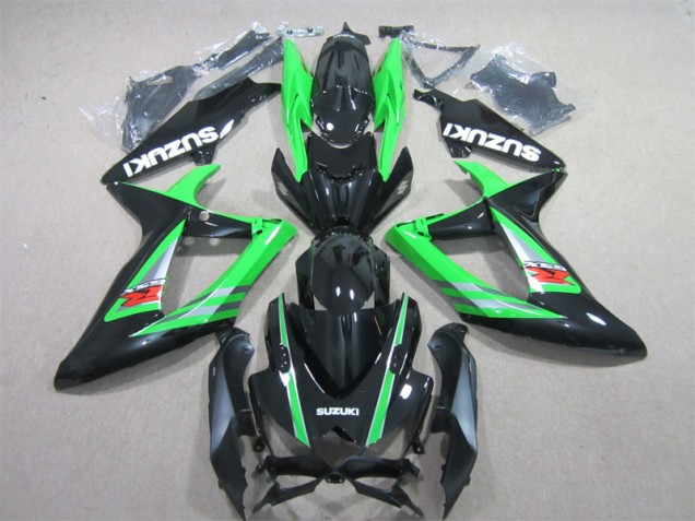 Kit Carenado ABS Completo Suzuki GSXR 600 K6 2006-2007 - Negro Verde Kit Carenado ABS Completo Suzuki GSXR 600 K6 2006-2007 - Negro Verde