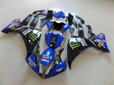 Kit Carenado ABS Completo Yamaha R1 2012-2014 - Azul Negro Monster