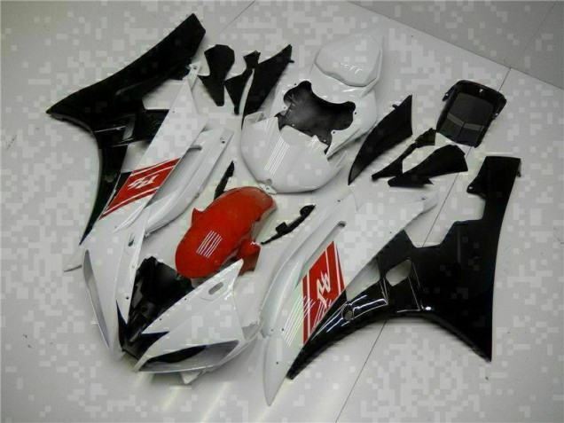 Kit Carenado ABS Completo Yamaha R6 2006-2007 - Blanco Negro Kit Carenado ABS Completo Yamaha R6 2006-2007 - Blanco Negro