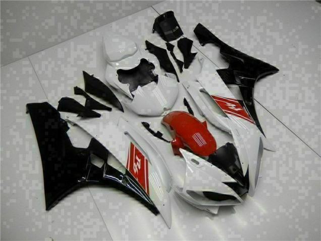 Kit Carenado ABS Completo Yamaha R6 2006-2007 - Blanco Negro Kit Carenado ABS Completo Yamaha R6 2006-2007 - Blanco Negro