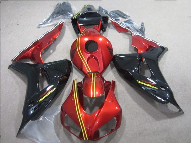 Kit Carenado Inyección Honda CBR 1000 RR 2006-2007 - Negro Rojo Amarillo