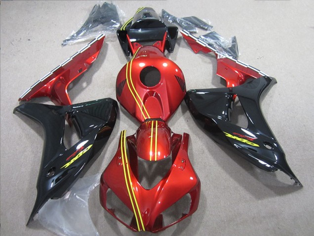 Kit Carenado Inyección Honda CBR 1000 RR 2006-2007 - Negro Rojo Amarillo Kit Carenado Inyección Honda CBR 1000 RR 2006-2007 - Negro Rojo Amarillo