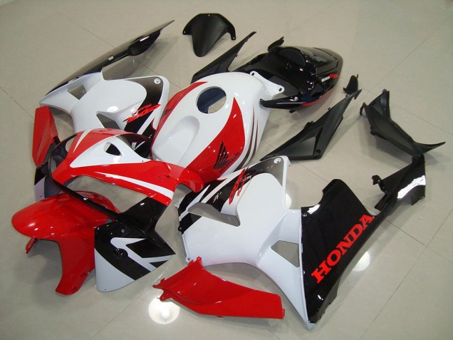 Kit Carenado Inyección Honda CBR 600 RR 2005-2006 - Rojo Blanco Negro Kit Carenado Inyección Honda CBR 600 RR 2005-2006 - Rojo Blanco Negro