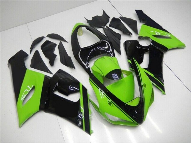 Kit Carenado Inyección Kawasaki ZX6R 2005-2006 - Verde Negro Kit Carenado Inyección Kawasaki ZX6R 2005-2006 - Verde Negro