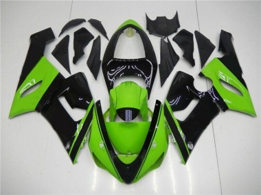 Kit Carenado Inyección Kawasaki ZX6R 2005-2006 - Verde Negro
