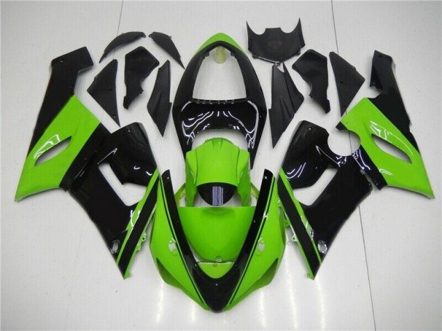 Kit Carenado Inyección Kawasaki ZX6R 2005-2006 - Verde Negro Kit Carenado Inyección Kawasaki ZX6R 2005-2006 - Verde Negro