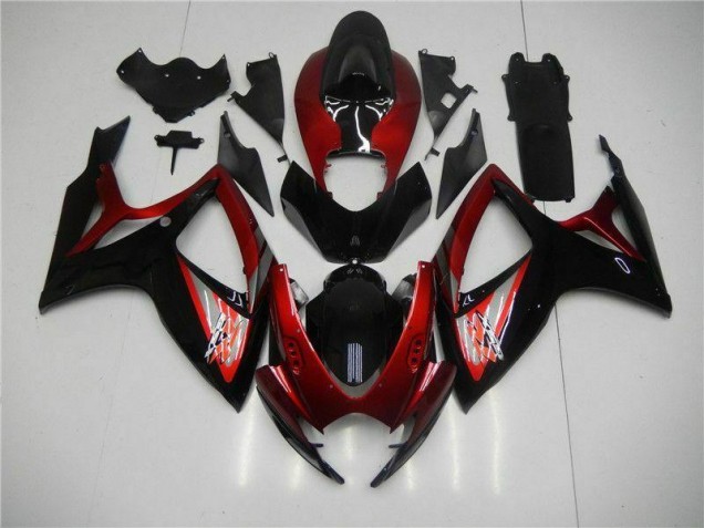 Kit Carenado Inyección Suzuki GSXR 600 / 750 K6 2006-2007 - Rojo Negro Kit Carenado Inyección Suzuki GSXR 600 / 750 K6 2006-2007 - Rojo Negro