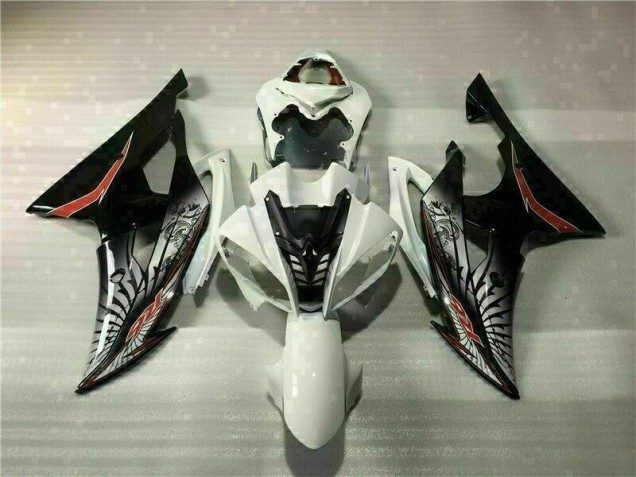 Kit Carenado Inyección Yamaha R6 2008-2016 - Blanco Negro Kit Carenado Inyección Yamaha R6 2008-2016 - Blanco Negro